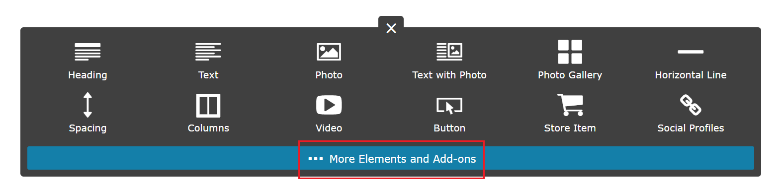 Select More Elements and Add Ons