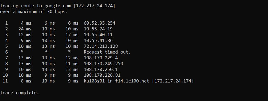 How to perform a traceroute | IP2Location.com