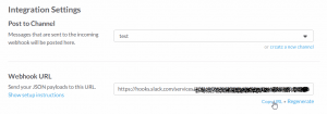 Copy Slack webhook url to IP2Location