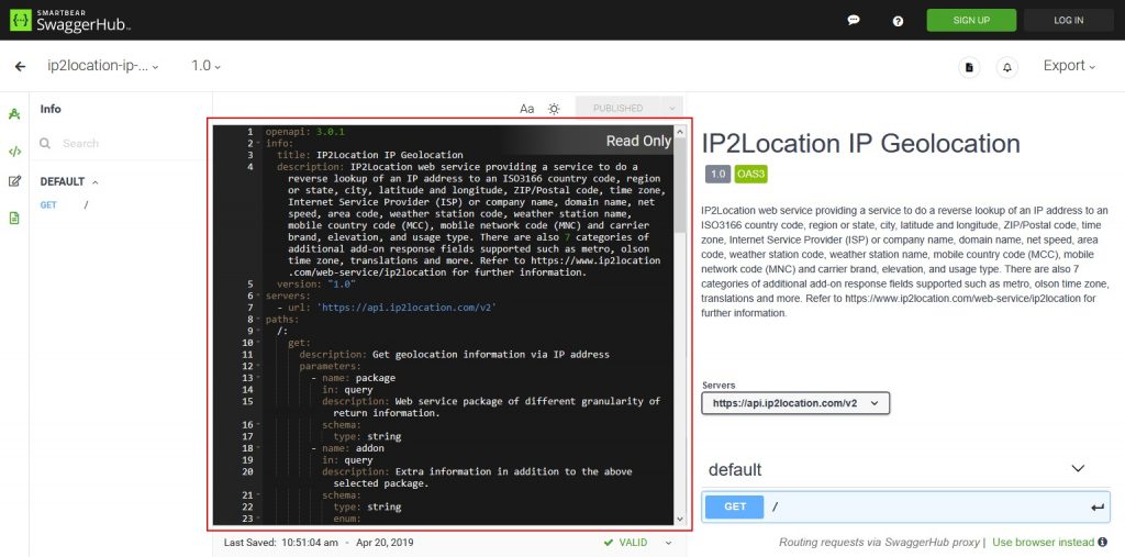 Using Postman to call IP2Location IP Geolocation API