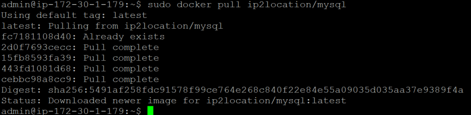 Download ip2location/mysql image