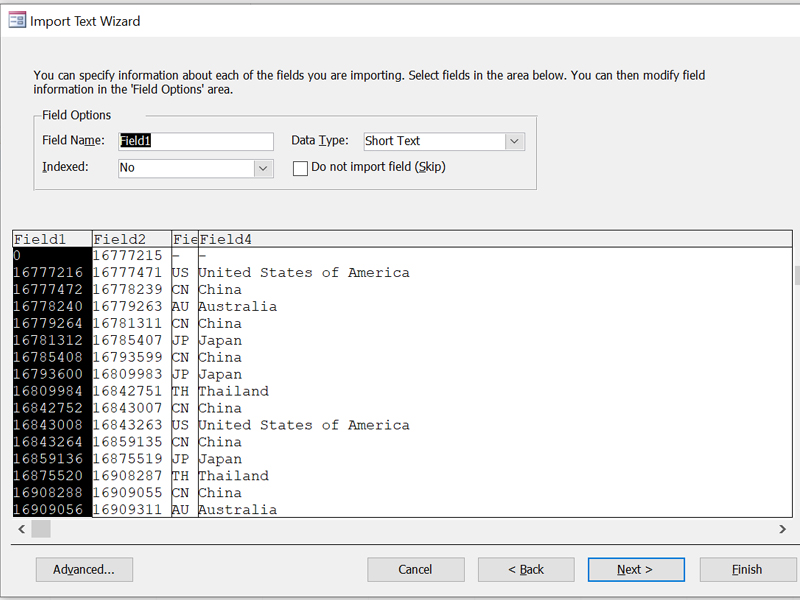 Rename database field name