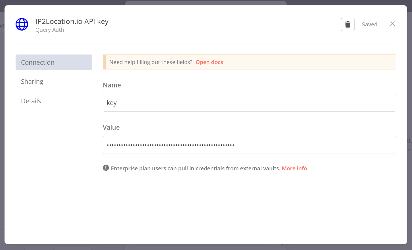 IP2Location.io API Key Auth